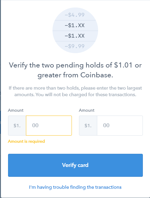 coinbase two deposits verification